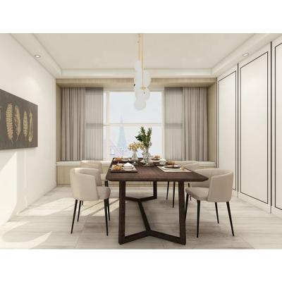 China The first floor is made of cowhide and all metal frame delicate simplicity space saving modern elegant set restaurant dining chairs for sale