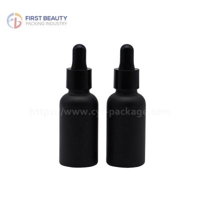 China 30ml Frosted Glass Dropper Bottles Smooth Round For Aromatherapy for sale