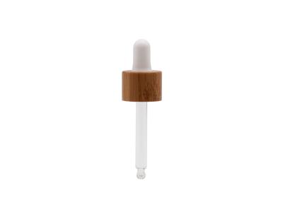 Chine Compte-gouttes d'huile essentielle de bambou avec le trayon blanc de silicone pour la bouteille d'huile essentielle à vendre