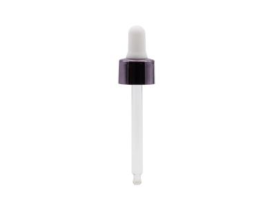 Chine 18/410 trayon en aluminium de silicone de pipette de compte-gouttes d'oeil en verre à vendre