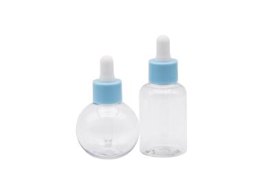 China De plastic Bal Gevormde van de het Druppelbuisjefles 60ml van 50ml Plastic Fles van de de Cilinderetherische olie Plastic Te koop