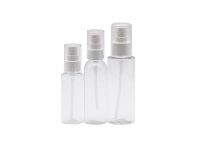 China PE van 60ml 50ml Plastic Fijne Misty Spray Bottle Kosmetische Ronde Nevelfles Te koop