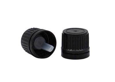 China 18mm 20mm Black Tamper Evident Plastic Cap Tamper Evident Screw Cap For Bottles for sale