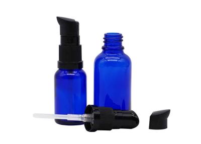 China Glass Dropper Bottles Essential Oil Bottles Transparent Blue Color for sale