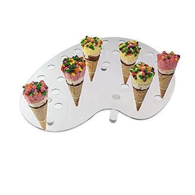 China Stocked Ice Cream Cone Stand Holder Candy Snow Cone Cotton Candy Display for sale