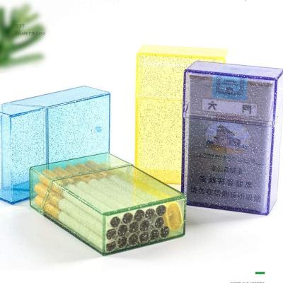 China Viable Acrylic Lighter Portable Cigarette Display Box Lighter Cigarette Holder Storage Organizer Case Cigarette Case for sale