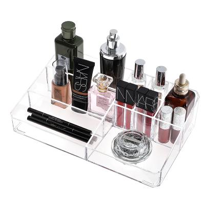 China Factory Sustainable Household Transparent Lipstick Organizer Case Cosmetic Storage Show Clear Case for sale