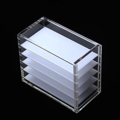 China Storage Makeup Organizer Clear Eyelash Storage Box Acrylic Cosmetic Eyelashes Stick Palette Holders 5 Layers for sale