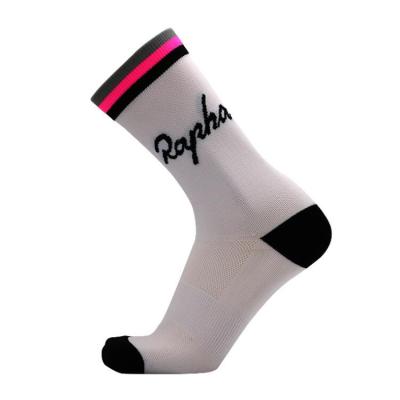 China 100% Non-Slip Fancy Bike Grip Compression Sports Logo Recycling Socks Unisex White Nylon Custom Wholesale Breathable Crew Socks for sale