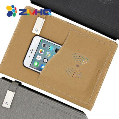 China Customized Corporate Printed Logo Wireless 8000mAh Notebook with Power Bank and Light Indicator for sale