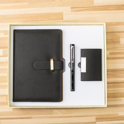 China Agriculture wedding gift set latest OEM unique A5 notebook + sign pen + name card holder luxury corporate gift set for sale