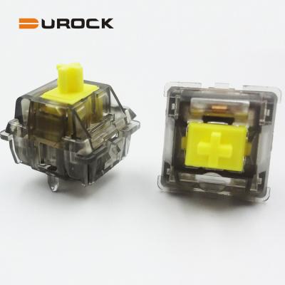 China DUROCK Through-hole Tactile Switch SMD and T1 with Straightening Lead 67g Force Round Bump Panda Switch Similar for Custom Mechanical Keyboard for sale