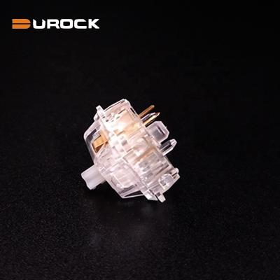 China Durock Tactile White Rod Keyswitch 5 Pin 62g Mechanical Tactile Switch For Mechanical Keyboard for sale