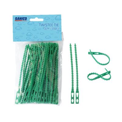 China 50 Pieces Garden Plant Modern Adjustable Twist Ties, 17cm Plastic Twist Ties Multi-Use For Safe Vine for sale