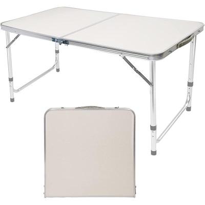 China Foldable Camping Table With Carry Handle Height Adjustable Portable Folding Table for sale