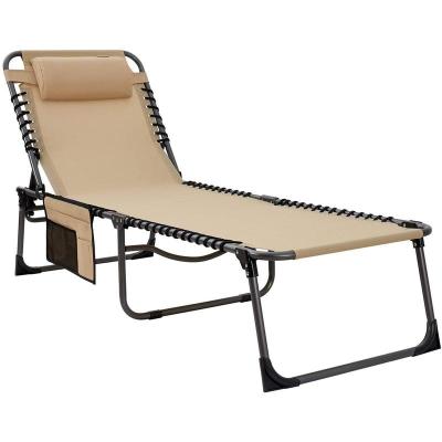 China Foldable Bed Sofa Sun Pillow Manual Chaise Lounge Chair With Removable Recliner Chair for sale