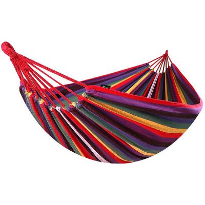 China OEM ODM Foldable Customized Outdoor 320G Cotton Swing Camping Hammock for sale