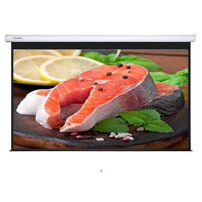 China Hot Selling 120 Inch Matte White Electric Motorized Screen With Remote Controller for sale