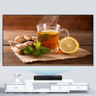 China Home Theater ALR Screen 180 16:9 Inch Long Throw Ambient Light Projector Screen Fixed Frame Screen 180 Degree Projection Screen for sale