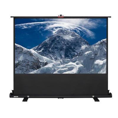 China 100 Inch Pull Down Floor Pull Up Projector Screen Rising /floor Stand Projection Screen for sale