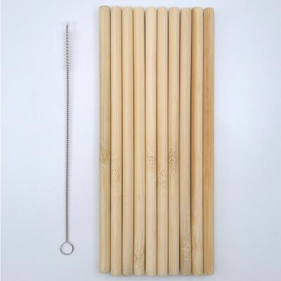 China Wholesale Minimalist Customize LOGO Natural Organic Bamboo Drink Straw Package Bamboo Straws Biodegradable Eco for sale