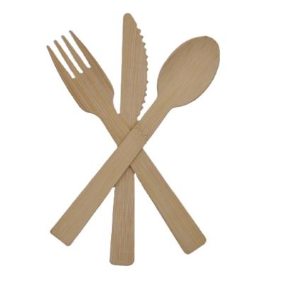 China Spoon Knife Cutlery Sustainable Fiber Set Handle Disposable Flatware Bamboo Dinnerware Fork for sale