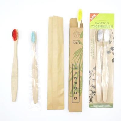 China Reusable Factory Direct Sales Wholesale Custom FSC Biodegradable Eco-friendly Natural Bamboo Wooden Toothbrush Zero Waste for sale