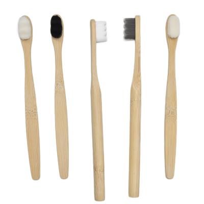 China Factory Direct Sales Reusable Custom Plus Size Eco Biodegradable Natural Organic Nano Bristle Bamboo Wooden Toothbrush for sale