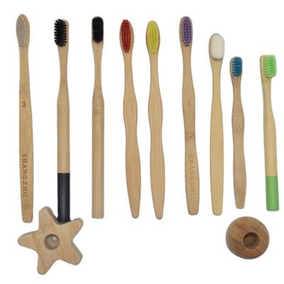 China Customized Logo Soft Wool Reusable Biodegradable Hotel Bamboo Toothbrush for sale