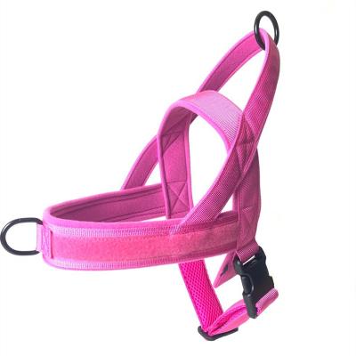 China Wholesale Military Quick Release No Pull Adjustable Nylon Tactical Army Training Dog Harness With Padded Handle for sale