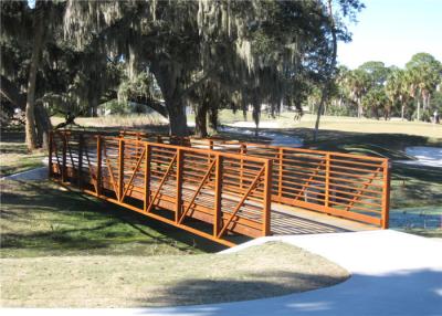 China Ayunan los puentes peatonales/el puente peatonal de acero prefabricados montados del braguero de acero para el paseo en venta