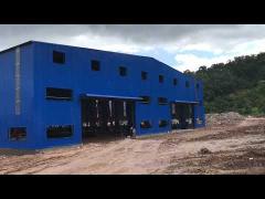 Blue Sheet Wall Prefabricated Steel Structures With Office