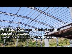 2000sqm Steel Structure Basketball Court Galvanized