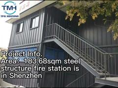 H Section Steel Structure Building Galvanizing For Fire Station