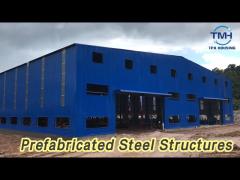 Low Carbon Prefabricated Steel Structures Q345 Lightweight Blue