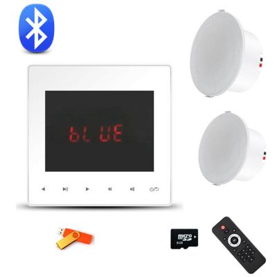 China Supports Blue-tooth mini amplifier with 4PCS hifi Ceiling speakers,support Blue tooth TF card USB,Wall Amplifier Ceiling Speaker Set for sale