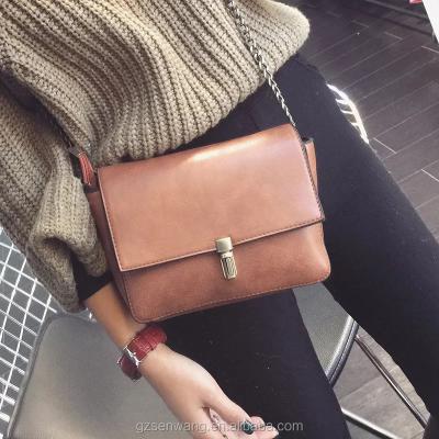 China 2018 Fashion High Quality Designer Real PU Lady Handbag Messenger Bags Leather Women Shoulder Bags for sale