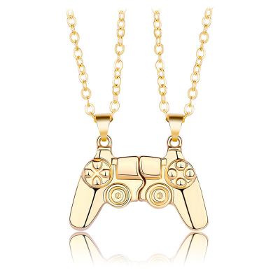 China Best Friend Necklace Friendship Sister Magnetic Attracted Matching Necklace High Quality Couples Necklace Game Controller Pendant Gold Plated for sale