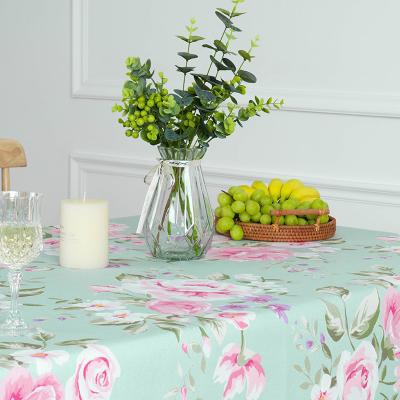 China 100% Waterproof Flower Printing Polyester Tablecloth Table Skirt for sale