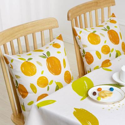 China Waterproof Soft Orange Fruit Polyester Cushion Cover Tile Cove for sale