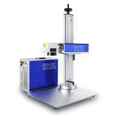 China Laser Marking EZCAD 3 Fiber Laser Metal Marking Machine With 68cm Column 500x600mm Large Size Rotating Worktable for sale