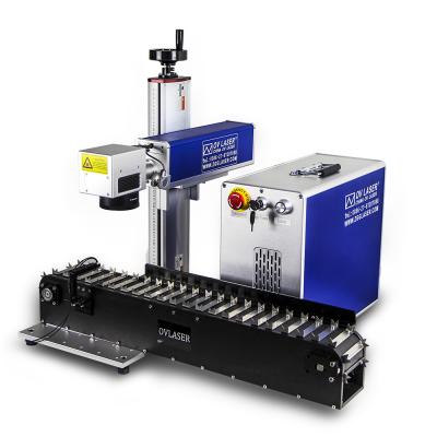 China Laser marking hot sale factory price 20w 30w 50w pen engraving machine laser marking machine with pen conveyor for sale