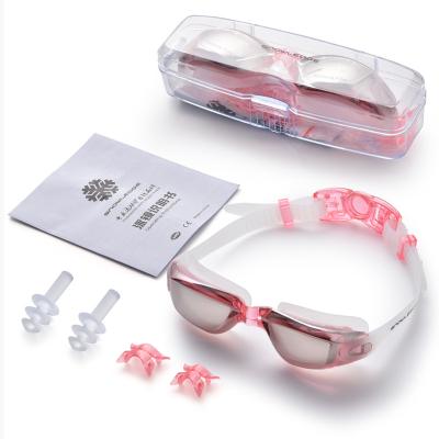 China Soft Clear Anti-fog Silicone UV Protection Anti-fog Nose Swimming Goggles Bridge Soft Children's Vision for sale