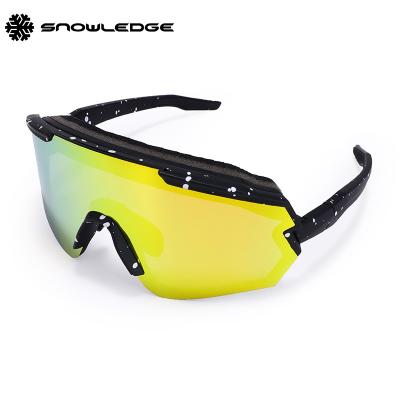 China Snowledge 500B sports sunglass popular brand goggles custom logo custom logo exchange sunglasses working climbing fishing sunglasses set for sale