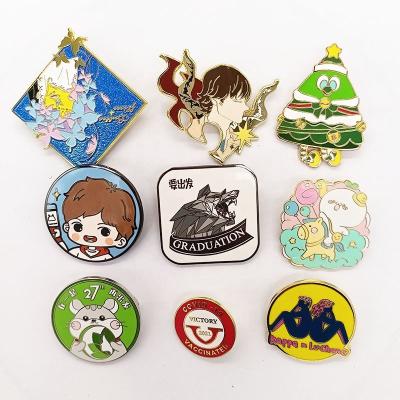 China Customized Soft Cute Anime Cat Metal Customized Logo Bulk Badges Wholesale Glitter Spinning Hard Lapel Pins Africa Manufacturer for sale