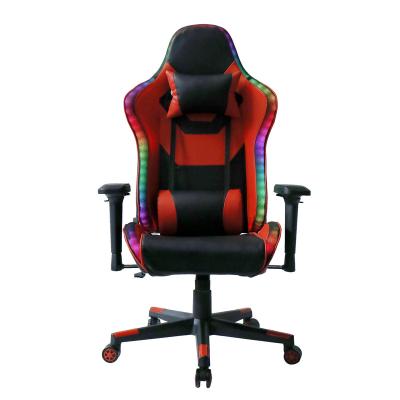 China (Size)Adjustable Hot Selling Led Chair RGB Light Racing Extended Led Gaming Chair Computer Gaming Chair for sale