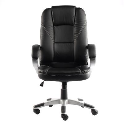 China (Size) 2021 Modern Design PU Leather Adjustable Black Reclining Executive Boss Office Chair for sale