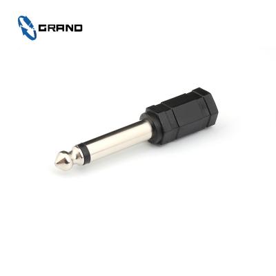 China audio & Video Cable 6.35mm Male To 3.5mm Plug Connector Female MONO Earphone Jack Audio Adapter for sale