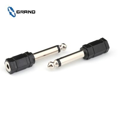 China audio & Mono 6.35mm Video Jack Connector Male Plug To Female 3.5mm Jack Audio Adapter Connector for sale