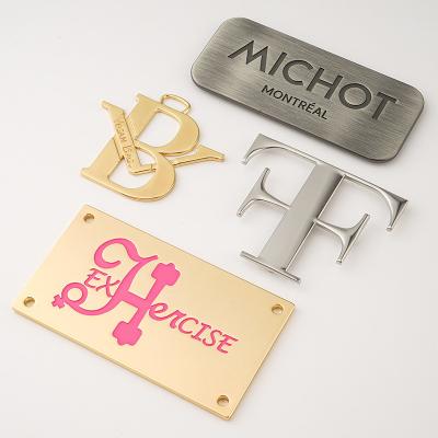 China User-Friendly Style Custom Metal Logo Label for Hang Letter on Luggage and Handbags for sale